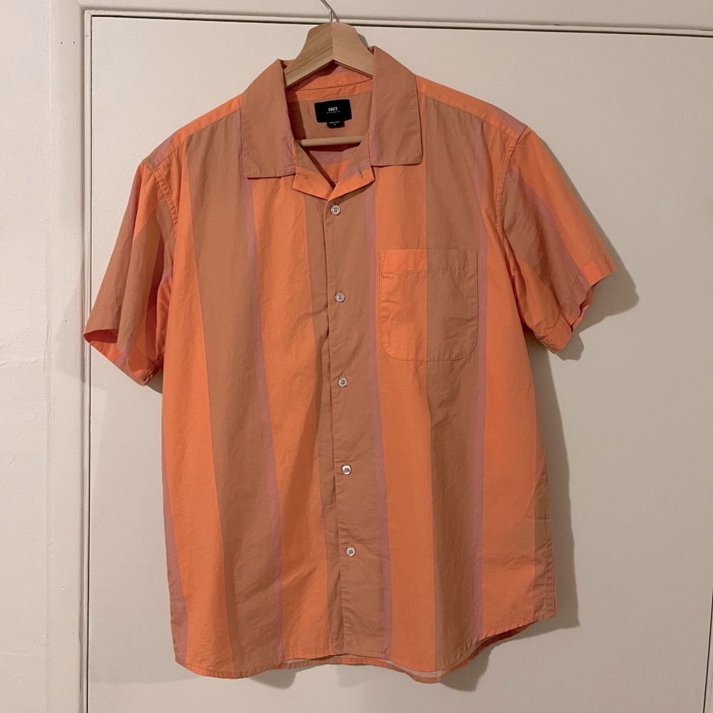 Obey - Short Sleeve Shanty Shirt, Tan Leather Multi, Small
